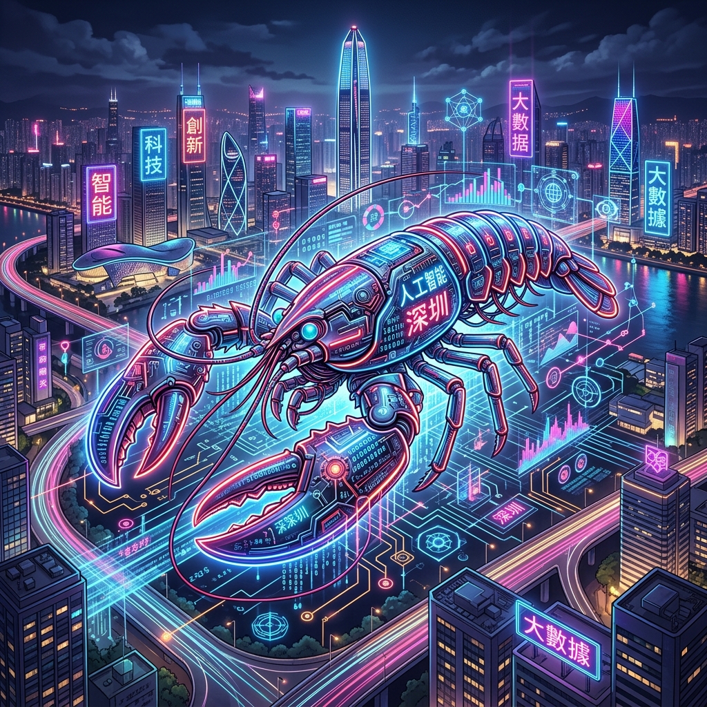 AI digital lobster representing the OpenClaw AI assistant