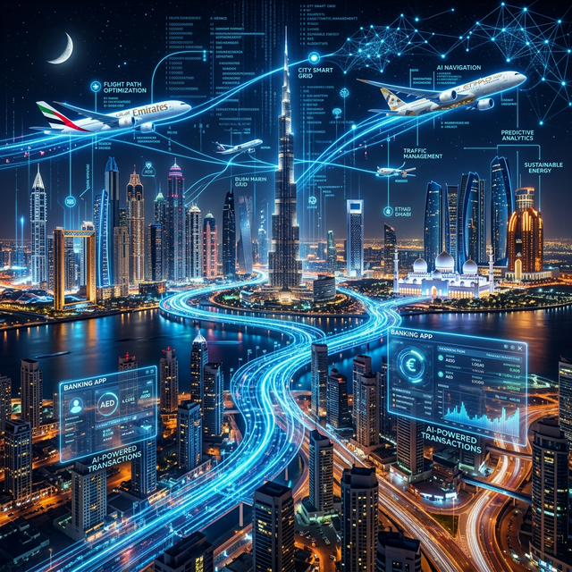 Digital representation of AI in the UAE