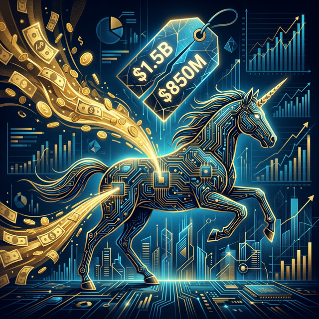 AI startup dual-tier valuation mechanism — circuit-board unicorn with split price tags