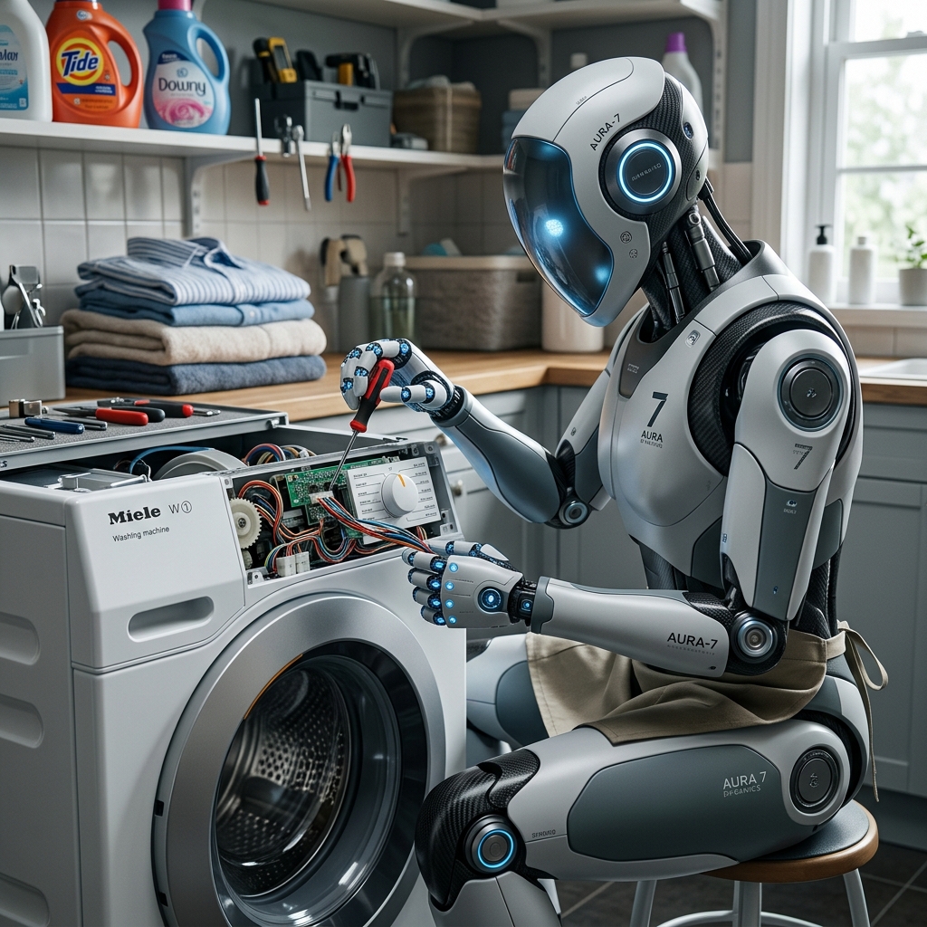 Humanoid robot GEN-1 working on tasks