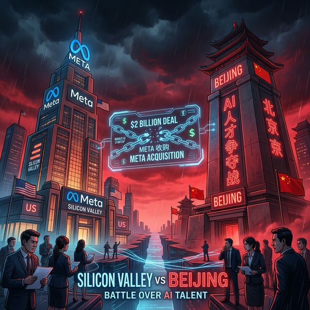 Manus AI China vs Meta Silicon Valley battle over AI talent and $2 billion acquisition