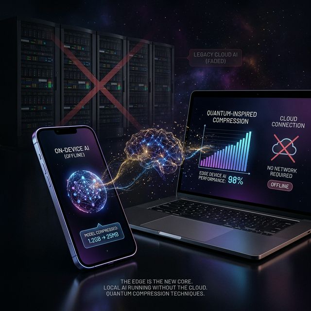 Compressed AI models running on a smartphone and laptop without cloud infrastructure