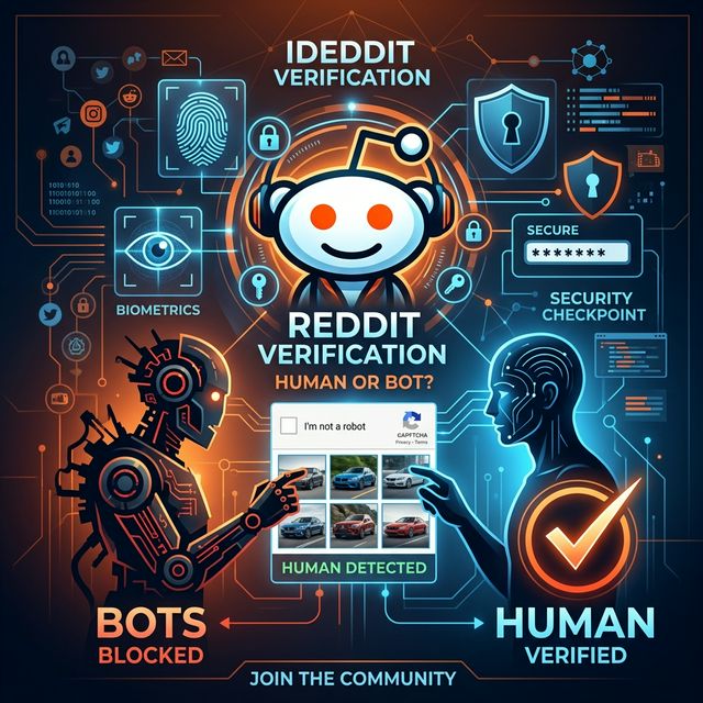 Reddit human verification system separating bots from humans on social media