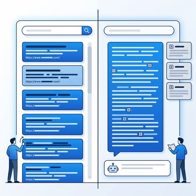 Comparison between traditional SEO and GEO