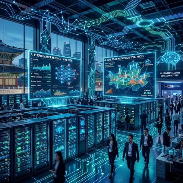 SK Telecom AI Native Strategy MWC 2026 — Data Centre and Network Visualisation